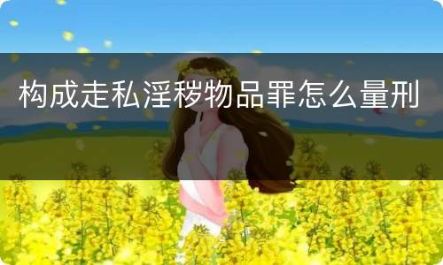 构成走私淫秽物品罪怎么量刑