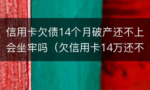 信用卡欠债14个月破产还不上会坐牢吗（欠信用卡14万还不上会坐牢么）