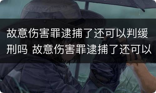 故意伤害罪逮捕了还可以判缓刑吗 故意伤害罪逮捕了还可以判缓刑吗女性