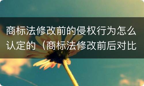 商标法修改前的侵权行为怎么认定的（商标法修改前后对比）