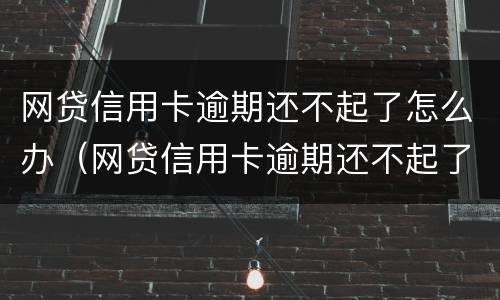 网贷信用卡逾期还不起了怎么办（网贷信用卡逾期还不起了怎么办呀）