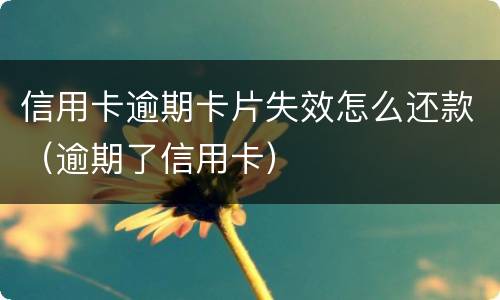信用卡逾期卡片失效怎么还款（逾期了信用卡）