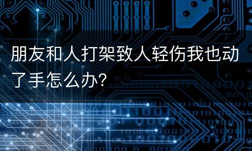 朋友和人打架致人轻伤我也动了手怎么办？