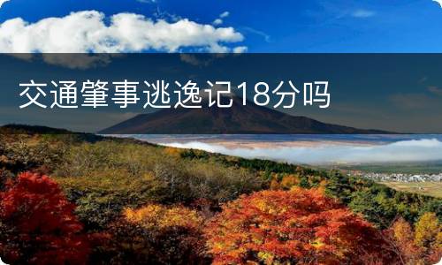 交通肇事逃逸记18分吗