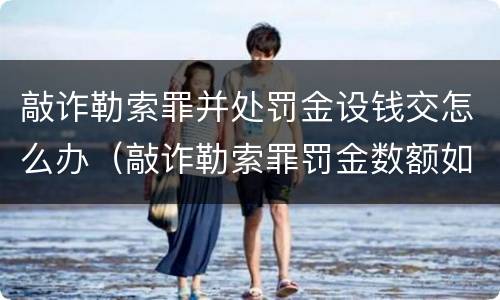 敲诈勒索罪并处罚金设钱交怎么办（敲诈勒索罪罚金数额如何确定）