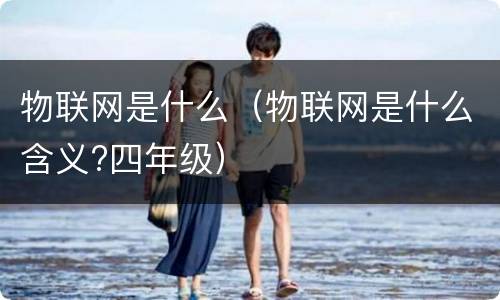 物联网是什么（物联网是什么含义?四年级）