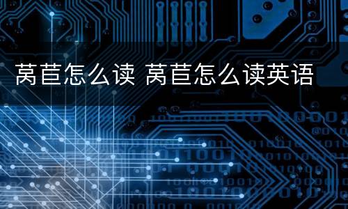 莴苣怎么读 莴苣怎么读英语