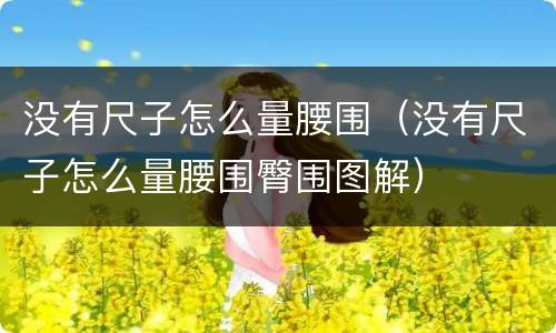 没有尺子怎么量腰围（没有尺子怎么量腰围臀围图解）