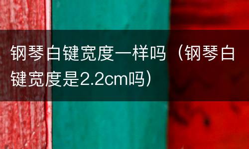 钢琴白键宽度一样吗（钢琴白键宽度是2.2cm吗）