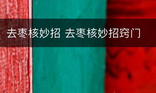 去枣核妙招 去枣核妙招窍门
