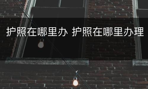 护照在哪里办 护照在哪里办理
