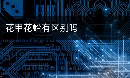 花甲花蛤有区别吗
