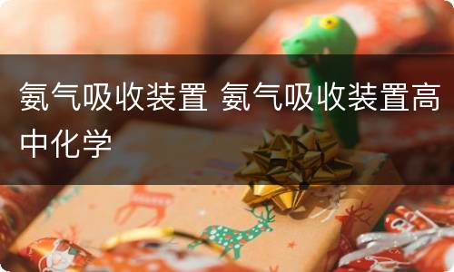 氨气吸收装置 氨气吸收装置高中化学