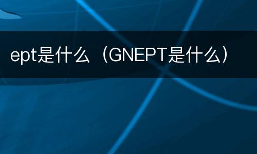 ept是什么（GNEPT是什么）