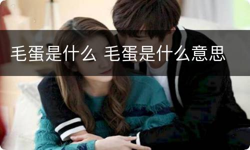 毛蛋是什么 毛蛋是什么意思
