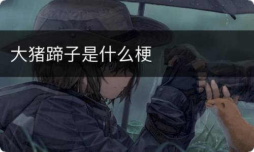 大猪蹄子是什么梗