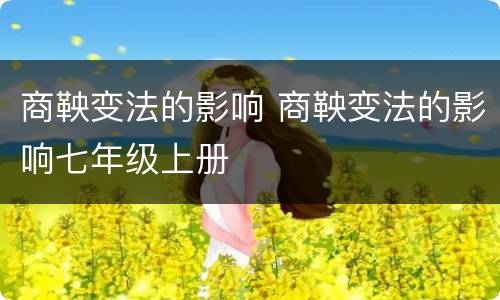 商鞅变法的影响 商鞅变法的影响七年级上册