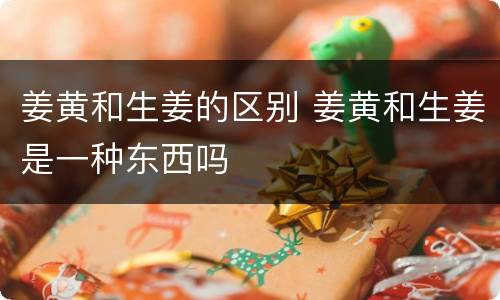姜黄和生姜的区别 姜黄和生姜是一种东西吗
