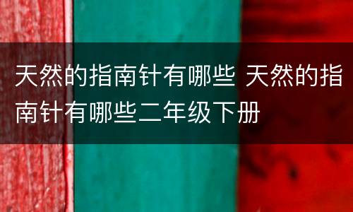 天然的指南针有哪些 天然的指南针有哪些二年级下册
