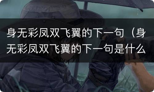 身无彩凤双飞翼的下一句（身无彩凤双飞翼的下一句是什么）