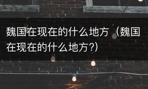 魏国在现在的什么地方（魏国在现在的什么地方?）