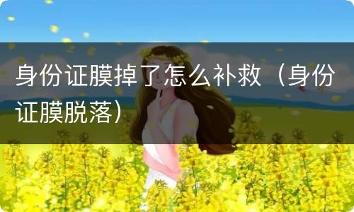 身份证膜掉了怎么补救（身份证膜脱落）