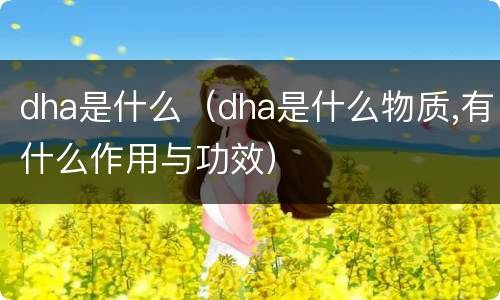 dha是什么（dha是什么物质,有什么作用与功效）