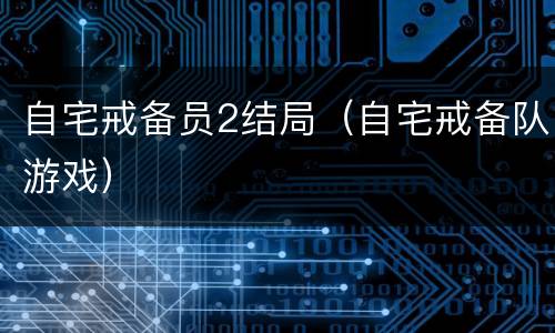 自宅戒备员2结局（自宅戒备队游戏）
