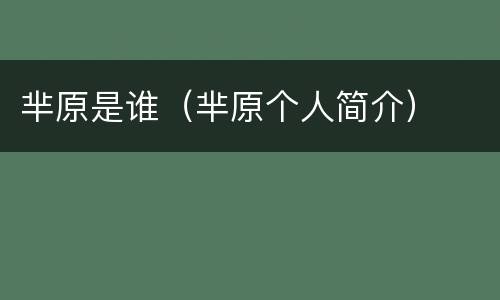 芈原是谁（芈原个人简介）