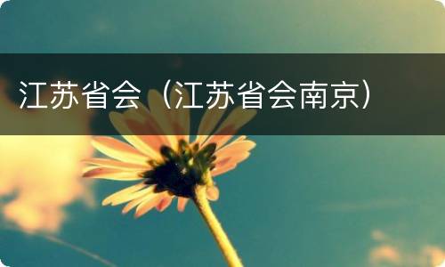 江苏省会（江苏省会南京）