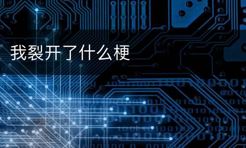 我裂开了什么梗