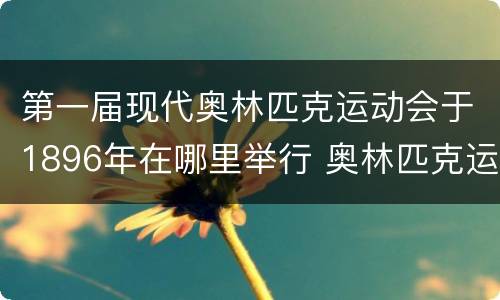 第一届现代奥林匹克运动会于1896年在哪里举行 奥林匹克运动会