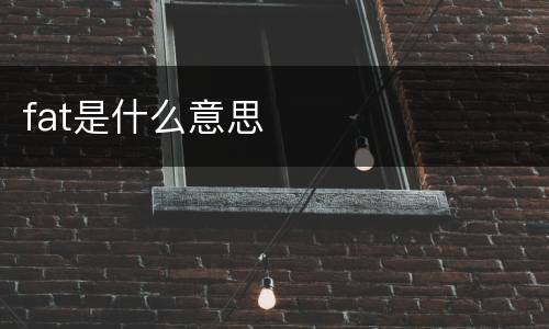 fat是什么意思