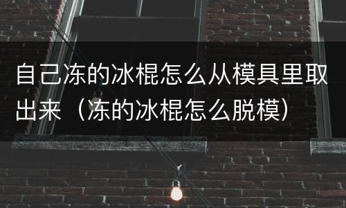 自己冻的冰棍怎么从模具里取出来（冻的冰棍怎么脱模）