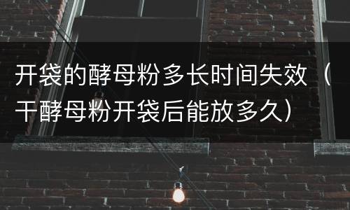 开袋的酵母粉多长时间失效（干酵母粉开袋后能放多久）