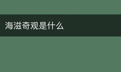海滋奇观是什么