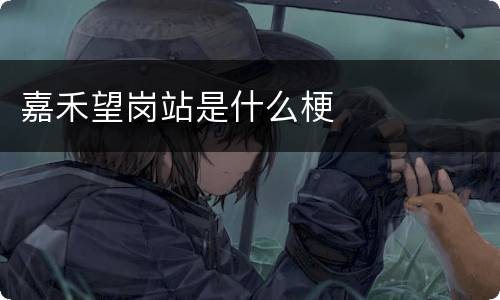 嘉禾望岗站是什么梗