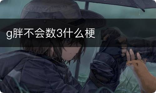 g胖不会数3什么梗