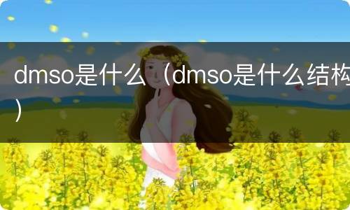 dmso是什么（dmso是什么结构）