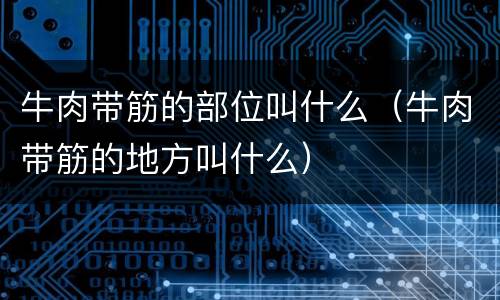 牛肉带筋的部位叫什么（牛肉带筋的地方叫什么）