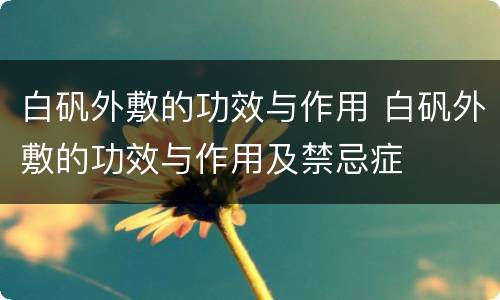 白矾外敷的功效与作用 白矾外敷的功效与作用及禁忌症