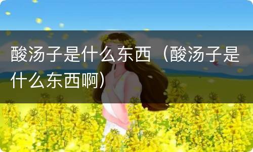 酸汤子是什么东西（酸汤子是什么东西啊）