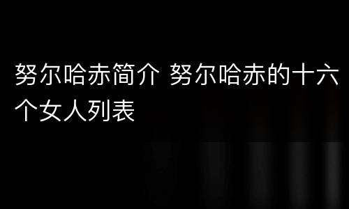 努尔哈赤简介 努尔哈赤的十六个女人列表
