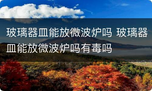 玻璃器皿能放微波炉吗 玻璃器皿能放微波炉吗有毒吗