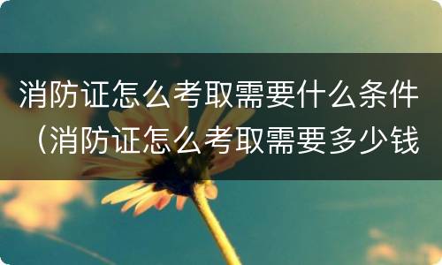 消防证怎么考取需要什么条件（消防证怎么考取需要多少钱）