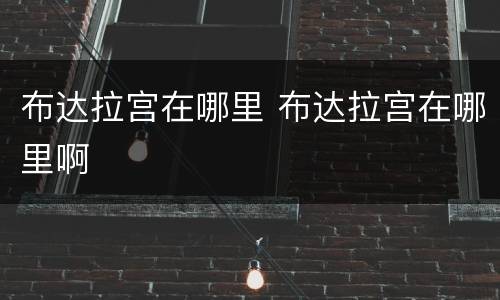 布达拉宫在哪里 布达拉宫在哪里啊