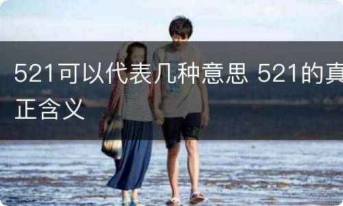 521可以代表几种意思 521的真正含义