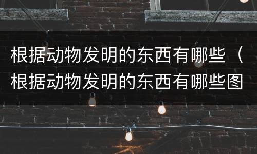 根据动物发明的东西有哪些（根据动物发明的东西有哪些图片）