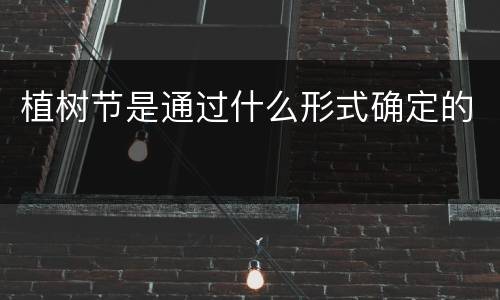 植树节是通过什么形式确定的