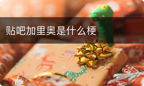 贴吧加里奥是什么梗